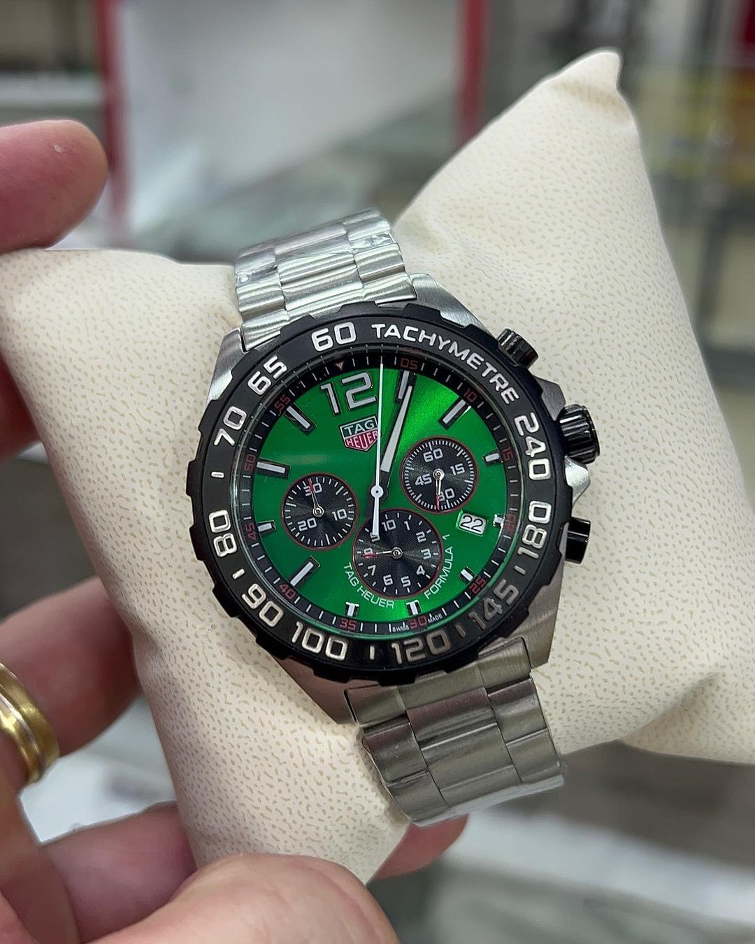 Tag Heuer metal green