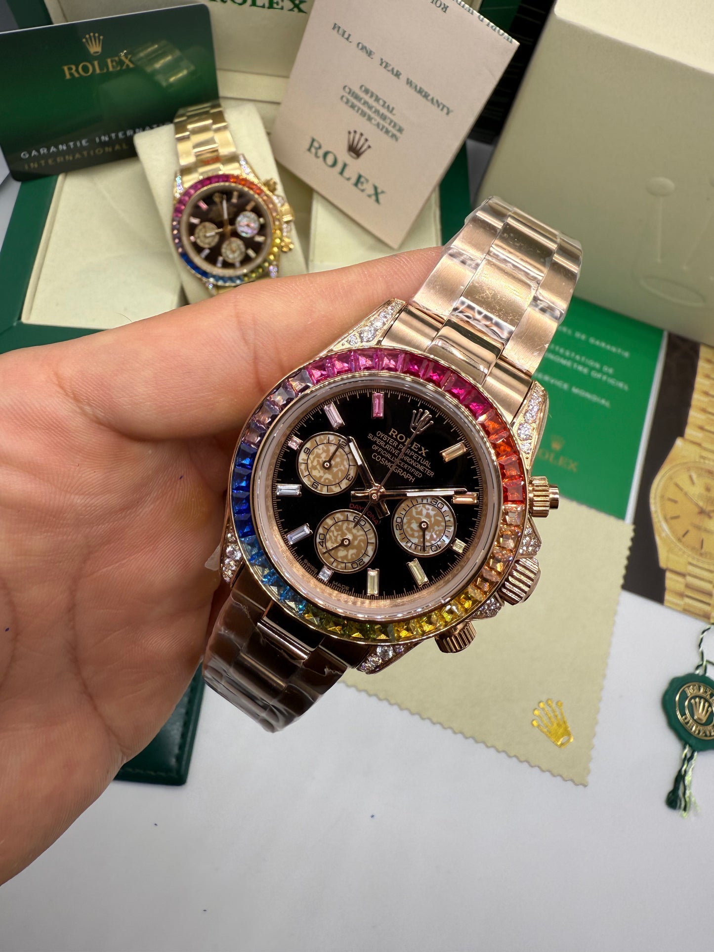 Rolex Cosmograph Daytona “Rainbow” Gold Everose