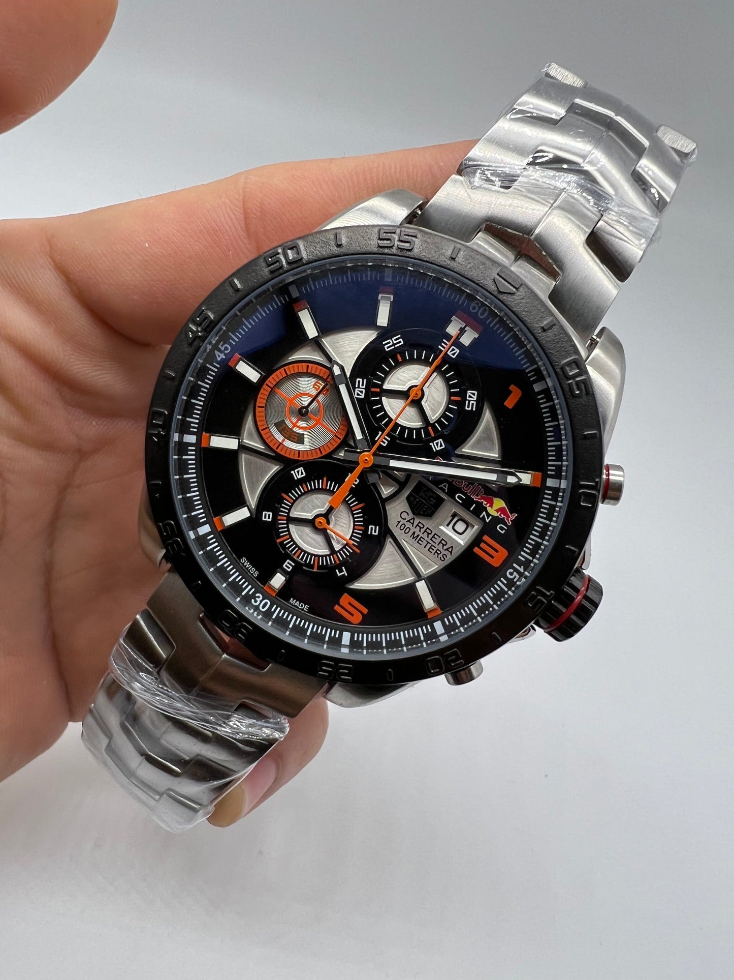 TAG Heuer Carrera Red Bull Racing Special Edition Chronograph – 100M Black, Silver and Orange
