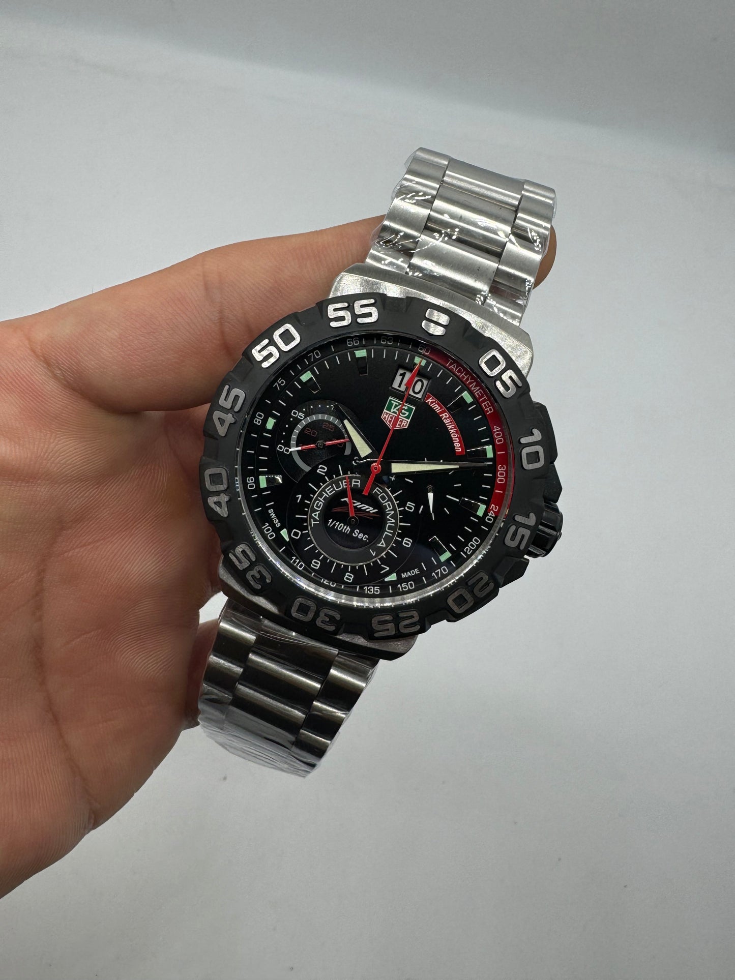 TAG Heuer Formula 1 Chronograph 1/10th Second Black with Red and Silver Details
