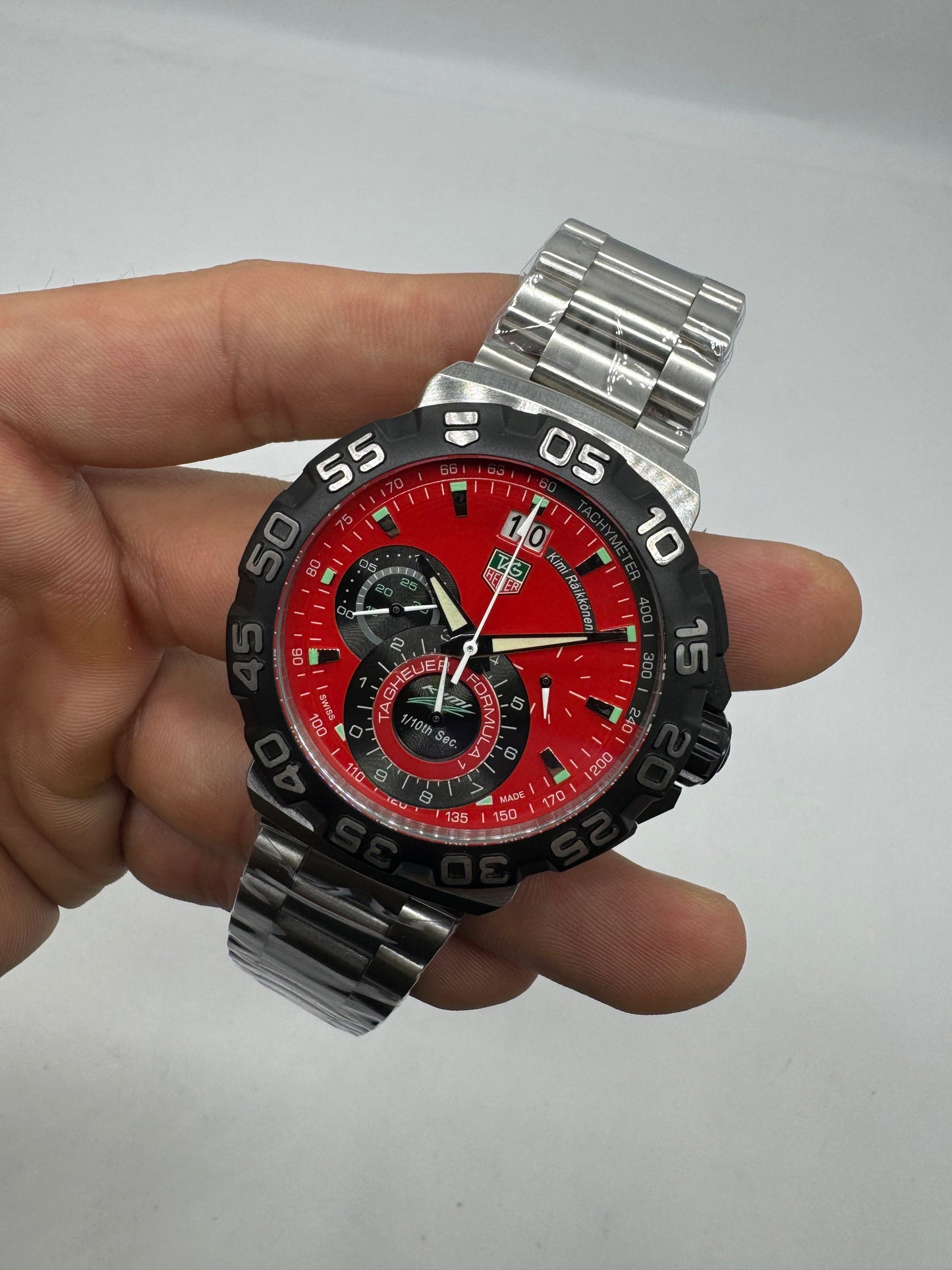 TAG Heuer Formula 1 Chronograph 1/10th Second Red and Black