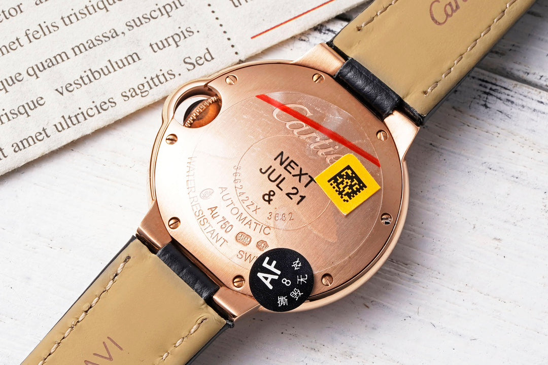 👑💎 Cartier Ballon Bleu (oro rosa con doble fila de diamantes)