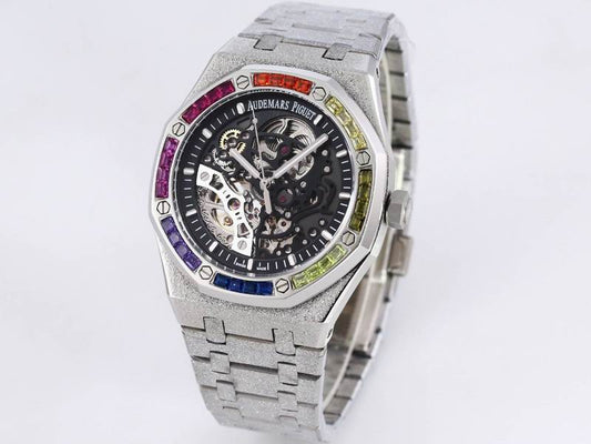 Audemars Piguet Royal Oak Double Balance Wheel Openworked “Rainbow Bezel”.