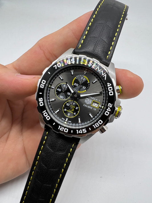 TAG Heuer Formula 1 Calibre 16 Ayrton Senna Special Edition Anthracite Grey & Yellow Accents
