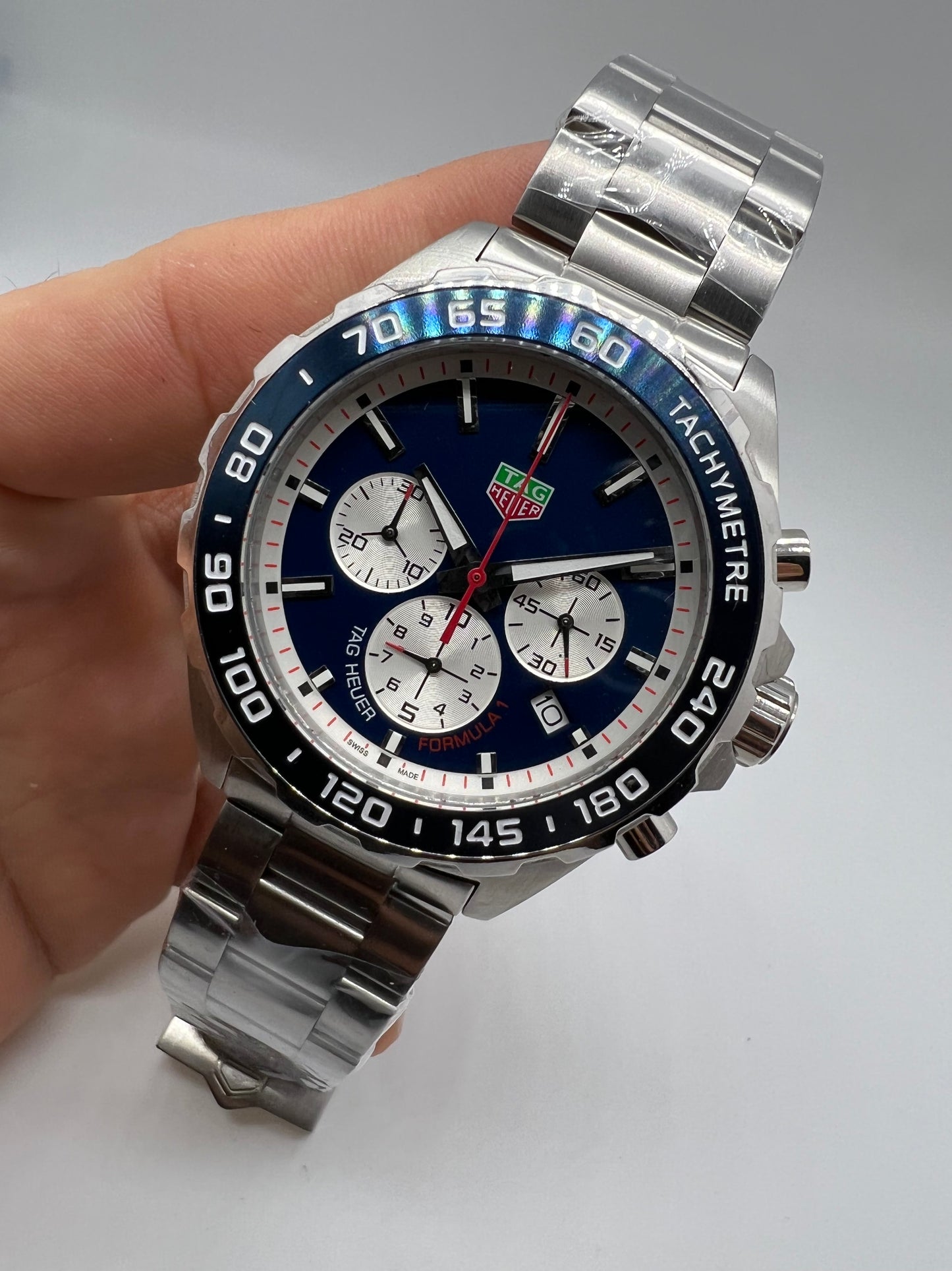 TAG Heuer Formula 1 Chronograph en azul con subesferas plateadas