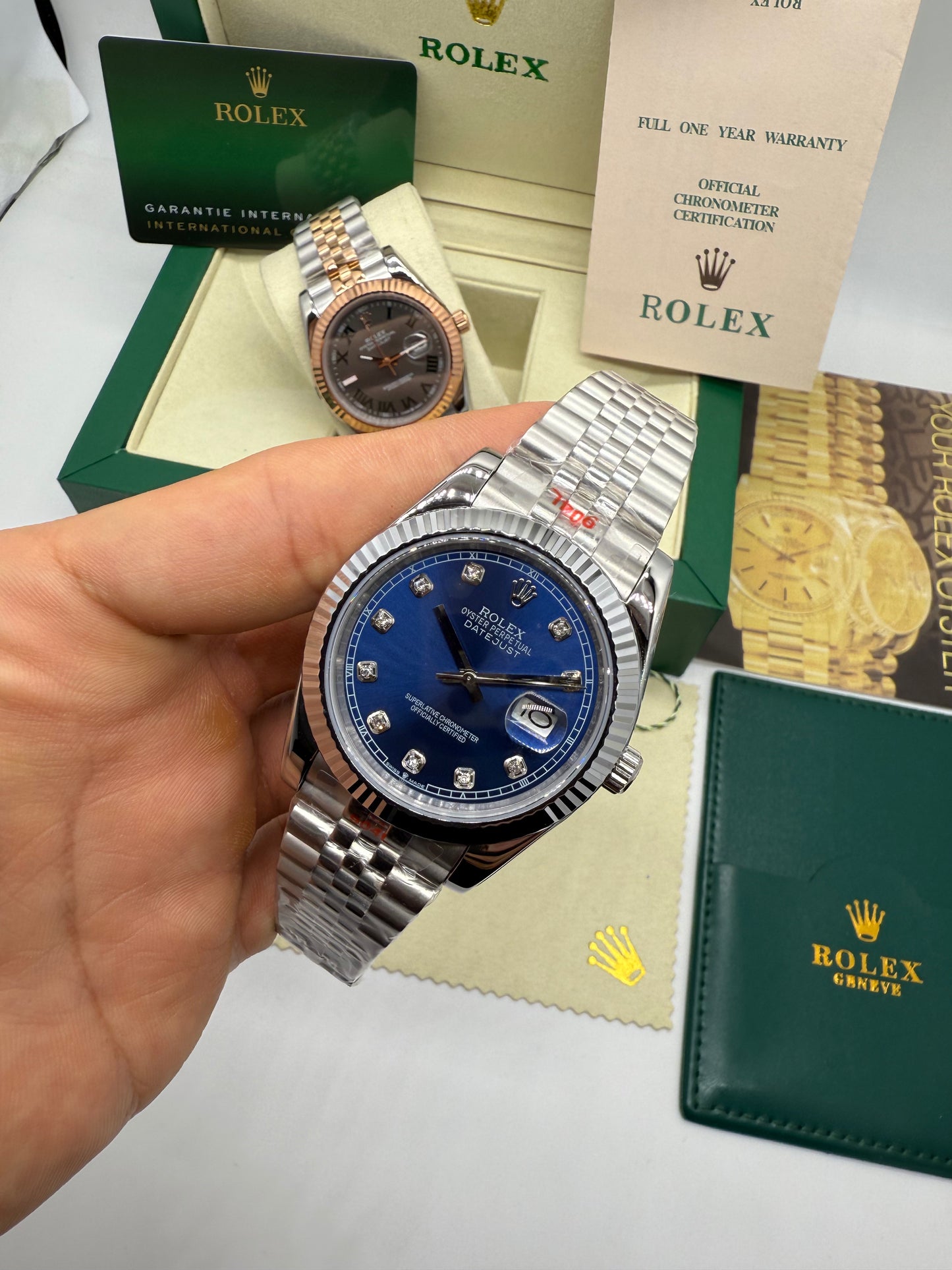 Rolex Oyster Perpetual Datejust 41 White and Blue