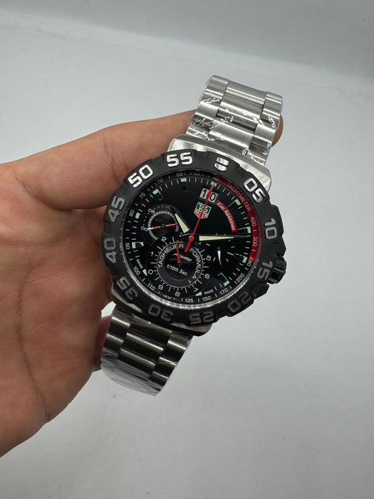 TAG Heuer Formula 1 Chronograph 1/10th Second Black with Red and Silver Details