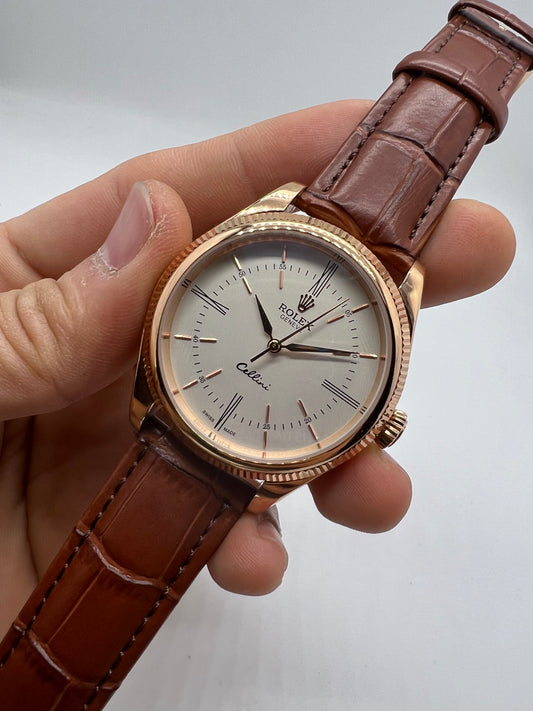 Rolex Cellini Time Everose Gold Silver/white Sphere