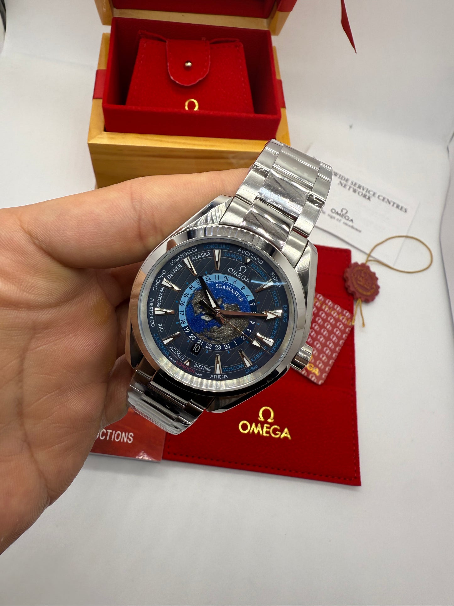 Omega Seamaster Aqua Terra Worldtimer Acero