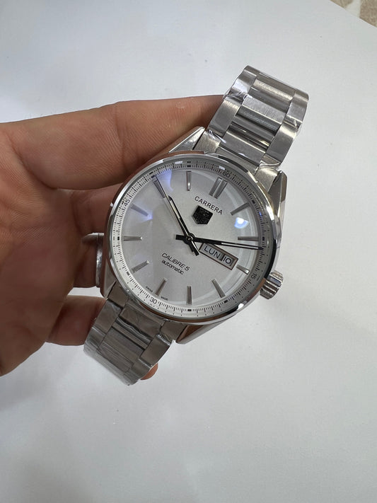TAG Heuer Carrera Calibre 5 Day-Date Silver Dial
