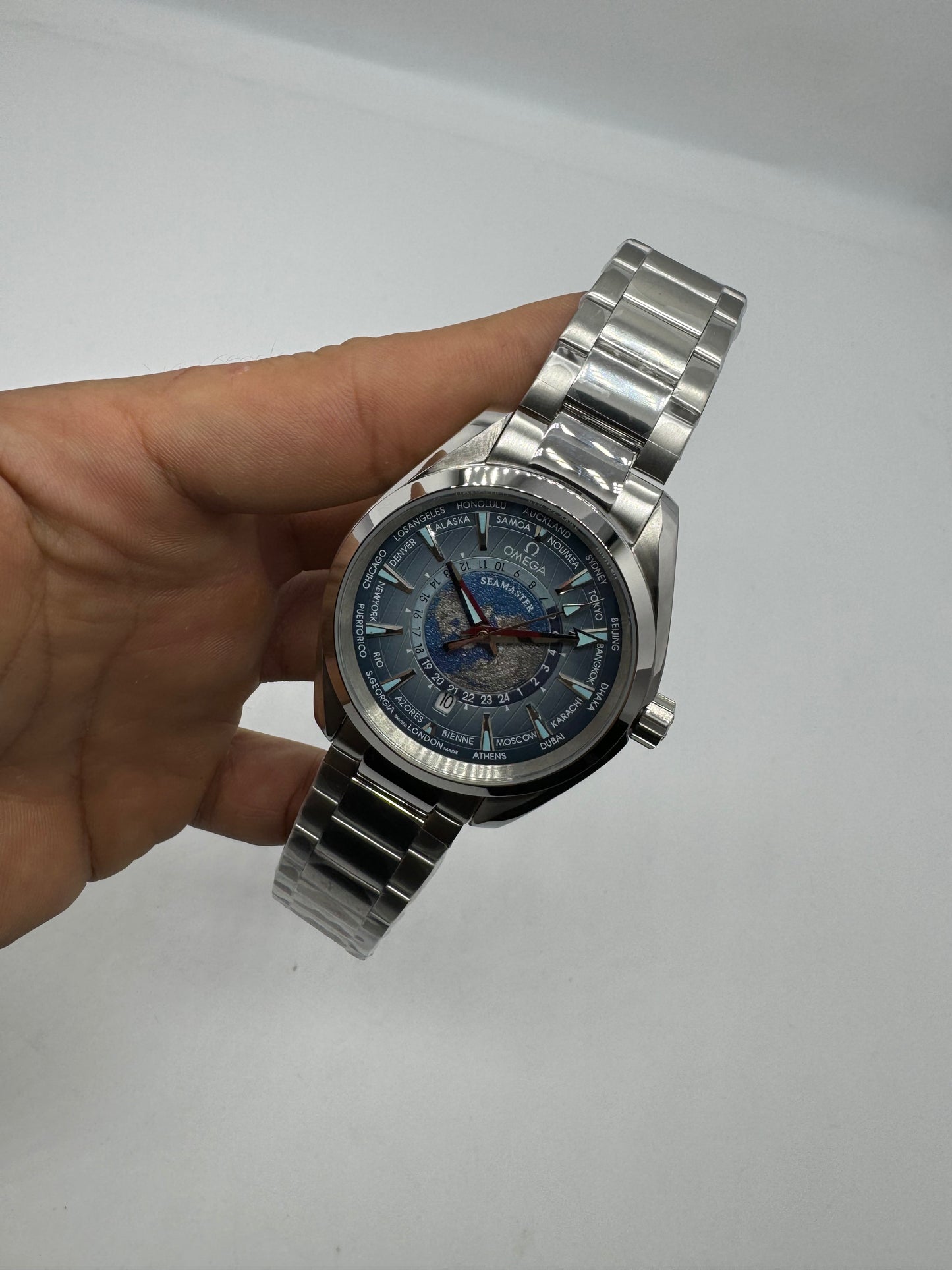 Omega Seamaster Aqua Terra Worldtimer Acero