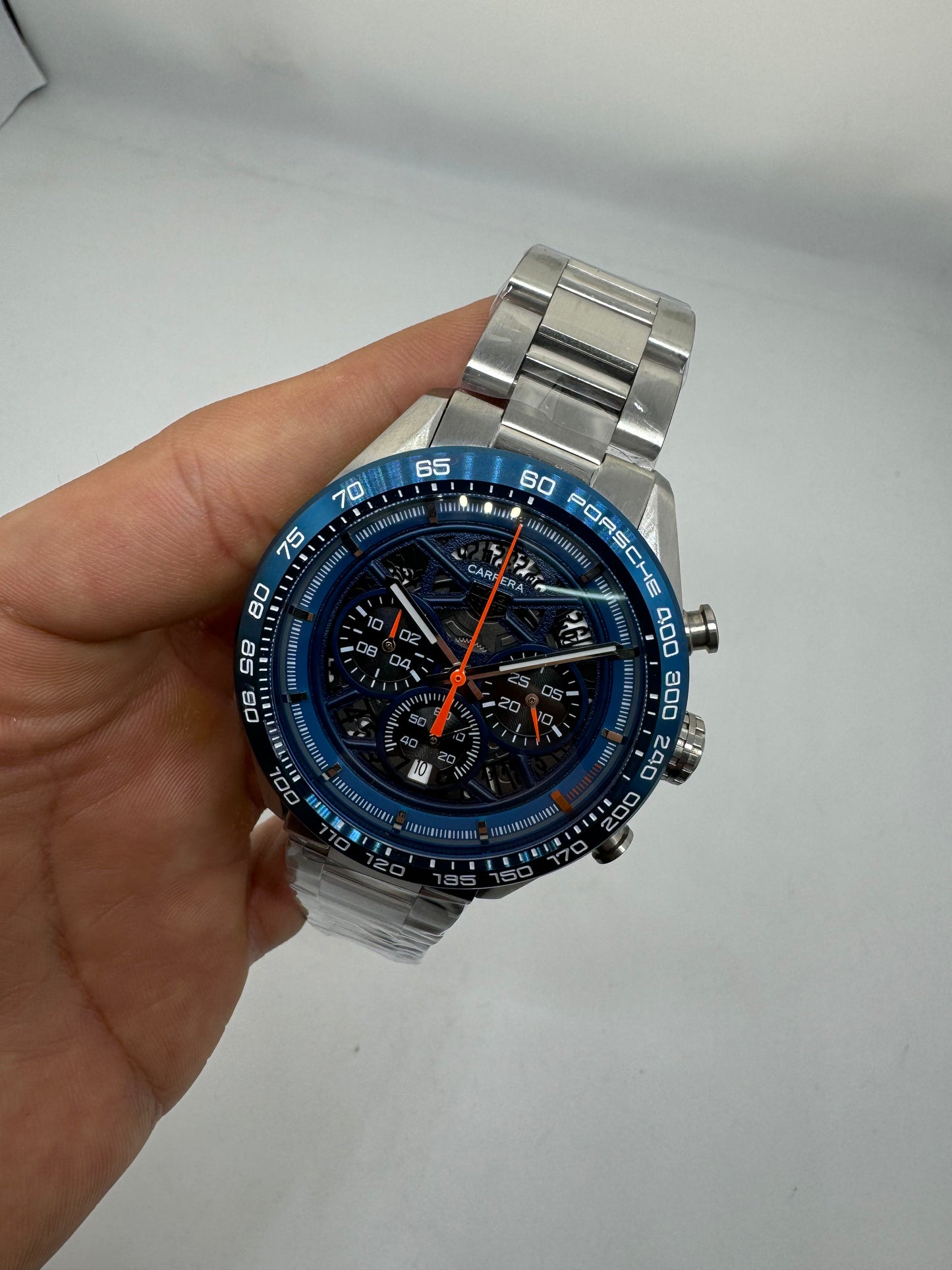 TAG Heuer Carrera Porsche Chronograph Azul Skeleton