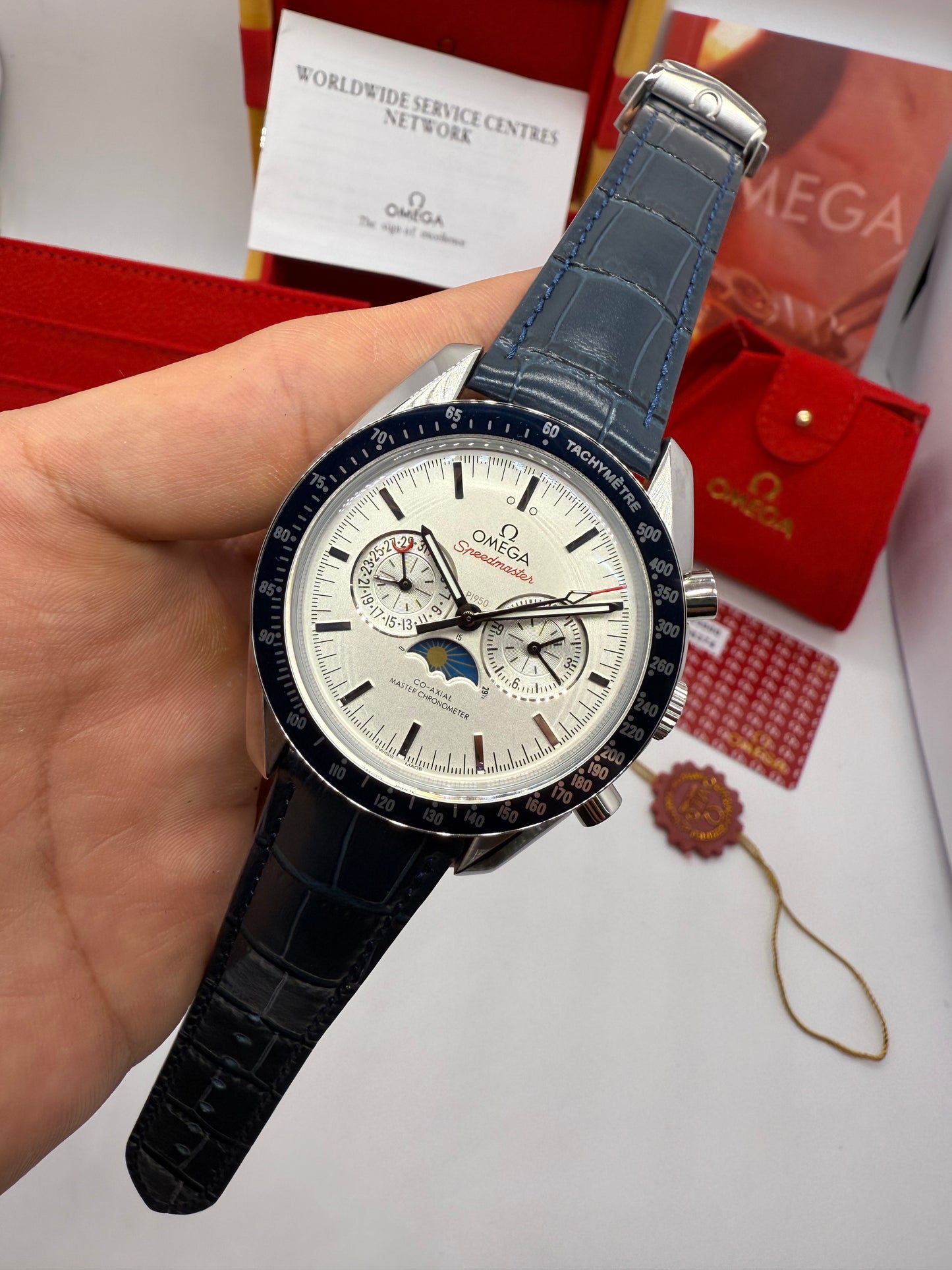 Omega Speedmaster Moonwatch Co-Axial Master Chronometer Chronograph Annual Calendar