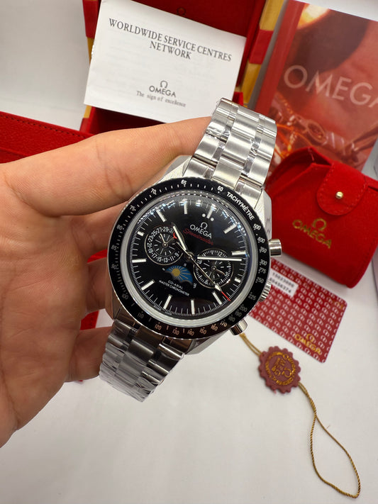 Omega Speedmaster Moonwatch Co-Axial Master Chronometer Chronograph Annual Calendar Aço (Copia)