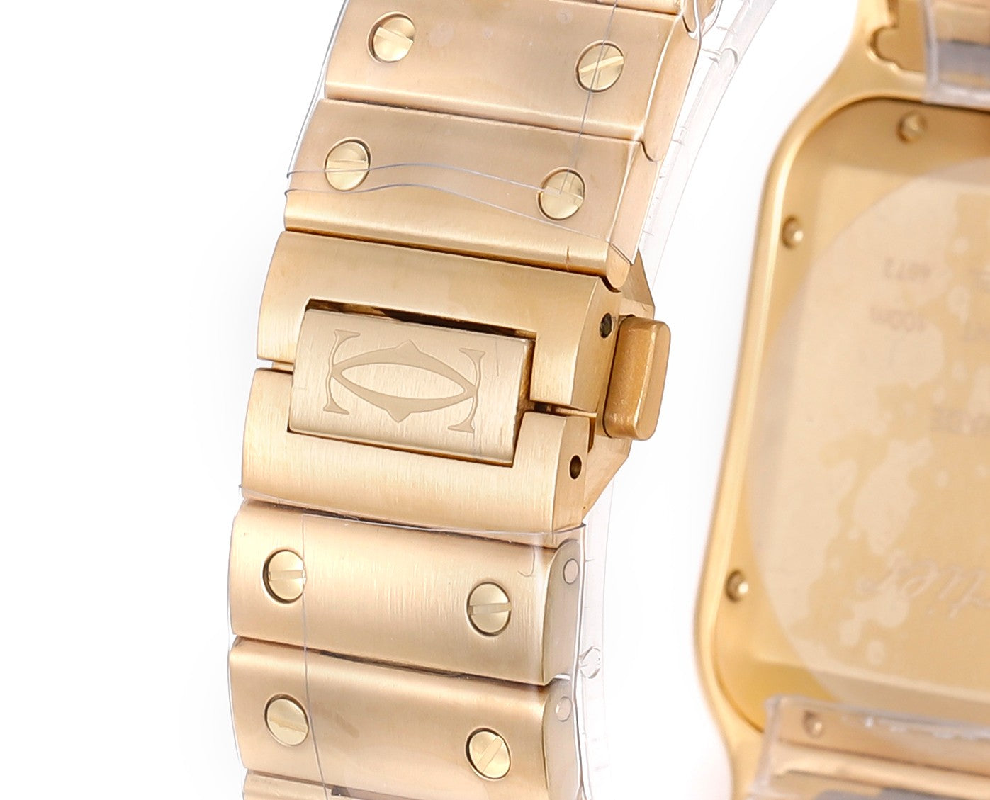 👑 Cartier Santos (versión pavé en oro)