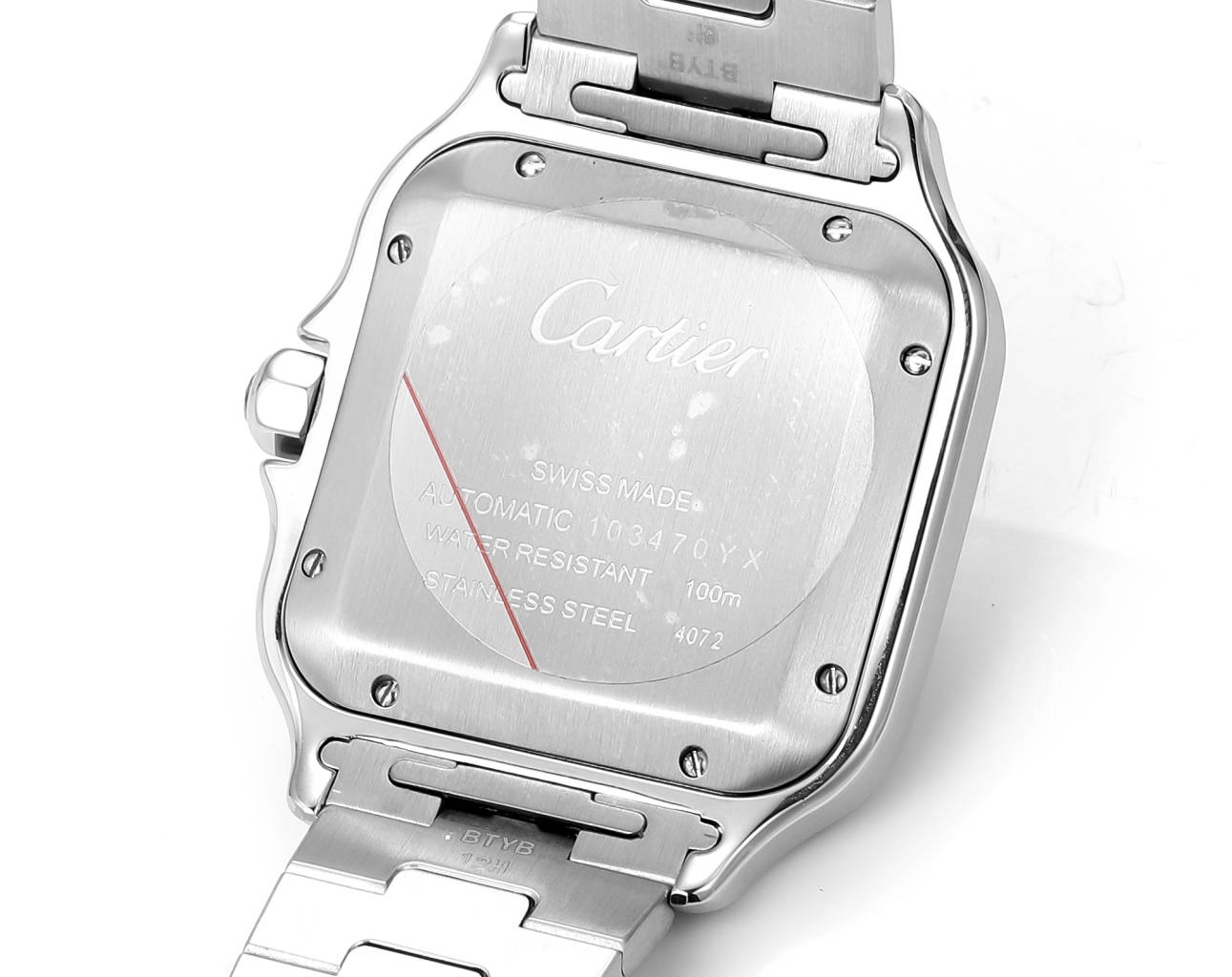 Cartier Santos (acero con esfera azul y diamantes)