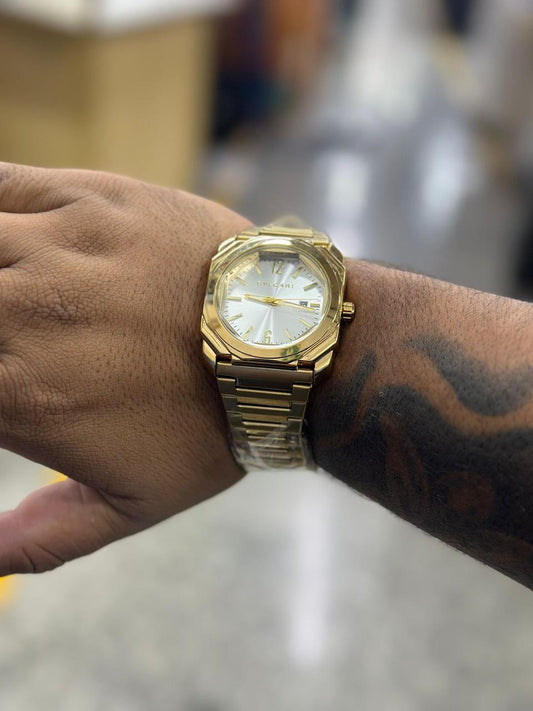 Bvlgari metal gold and white