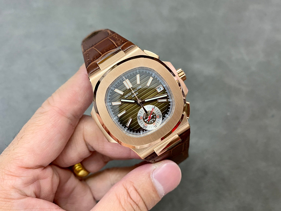 Patek Philippe Nautilus Chronograph Ref. 5980R-001 (correa de cuero)