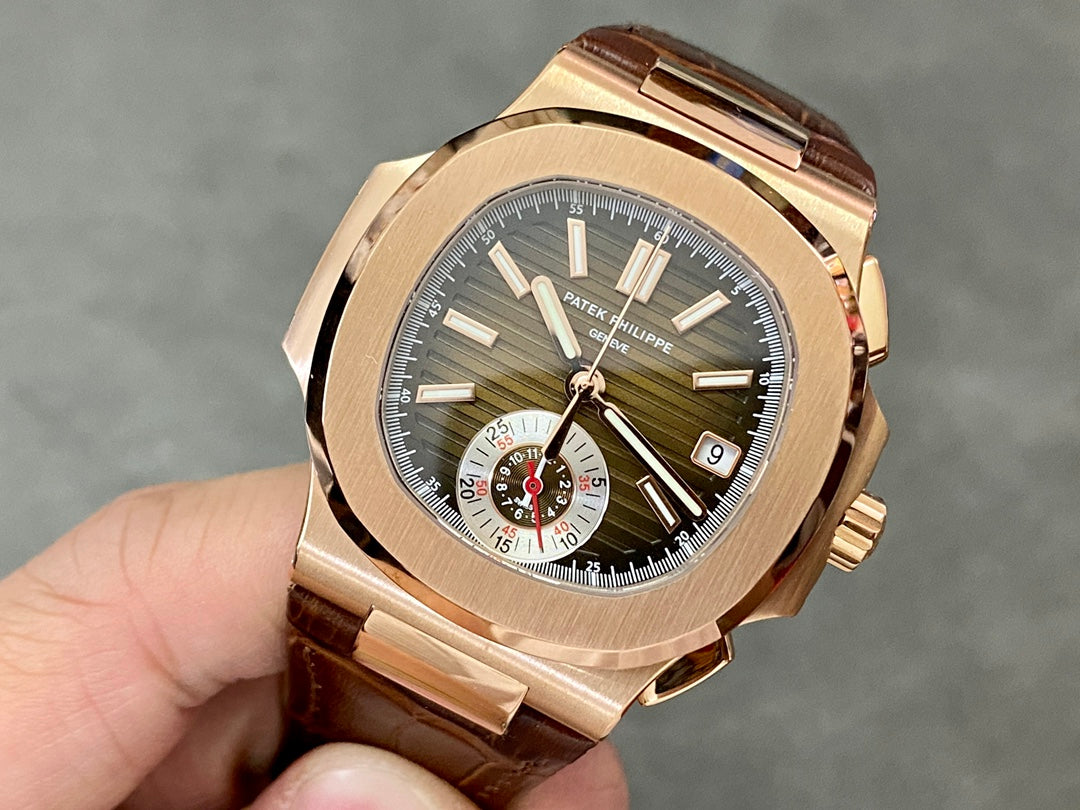 Patek Philippe Nautilus Chronograph Ref. 5980R-001 (correa de cuero)