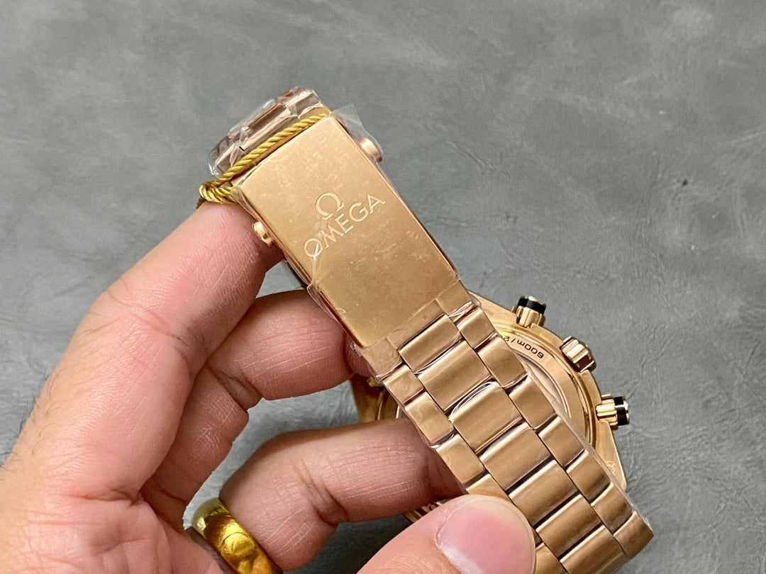 Omega Seamaster Planet Ocean Chronograph 600M 18K Sedna Gold Ref. 215.60.46.51.01.001