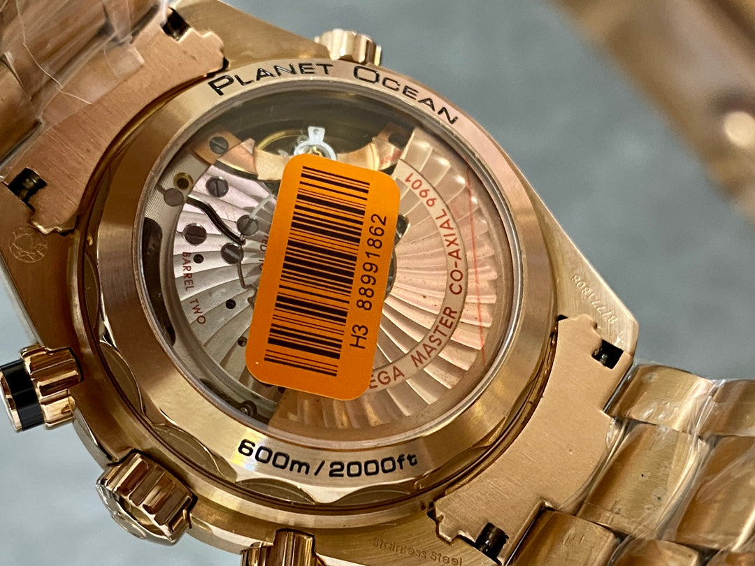 Omega Seamaster Planet Ocean Chronograph 600M 18K Sedna Gold Ref. 215.60.46.51.01.001