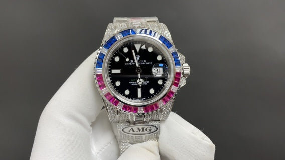 Rolex Submariner – Custom Full Iced With Green Baguettes 116610LV ALL