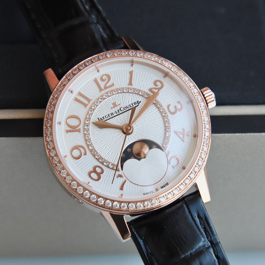 🌙💎 Jaeger-LeCoultre Rendez-Vous Moon – Oro rosa con diamantes