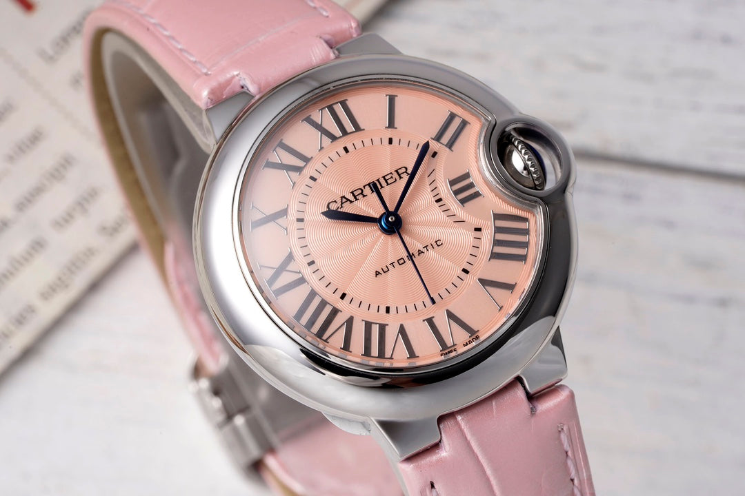 🌸✨ Cartier Ballon Bleu (esfera rosa con correa a juego)