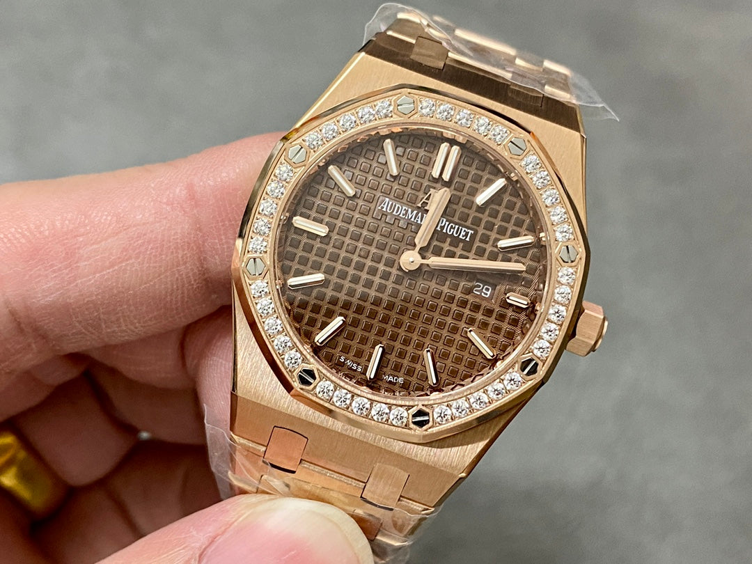 💎🕰️ Audemars Piguet Royal Oak Selfwinding en Oro Rosa con Bisel de Diamantes