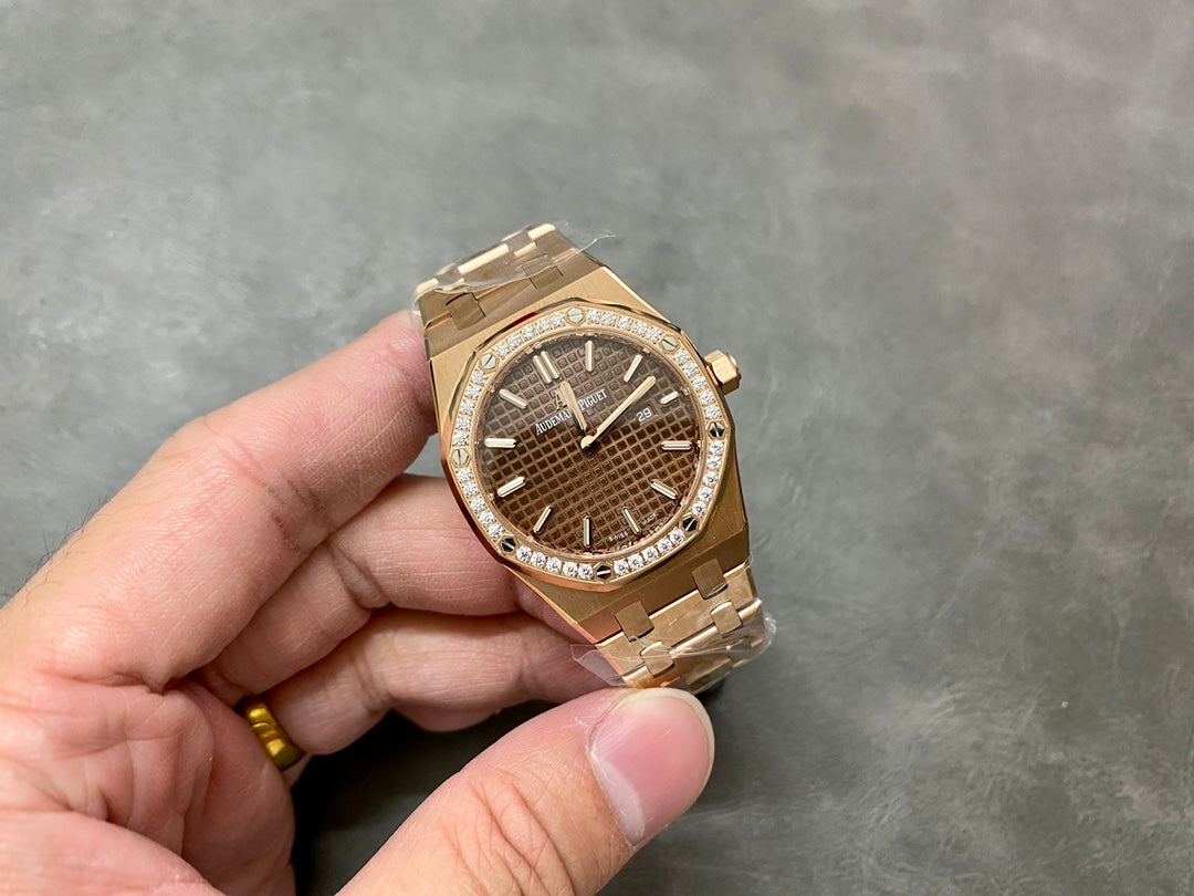 💎🕰️ Audemars Piguet Royal Oak Selfwinding en Oro Rosa con Bisel de Diamantes
