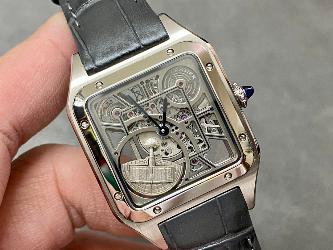 artier Santos-Dumont Skeleton “Reve de Plume / Aventurine / Limited Art Motif” (Aftermarket / Special Dial)