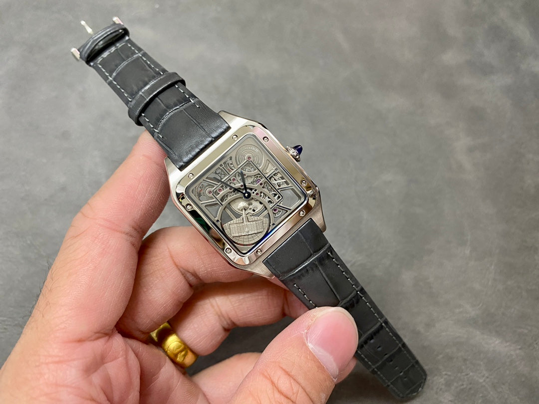 artier Santos-Dumont Skeleton “Reve de Plume / Aventurine / Limited Art Motif” (Aftermarket / Special Dial)