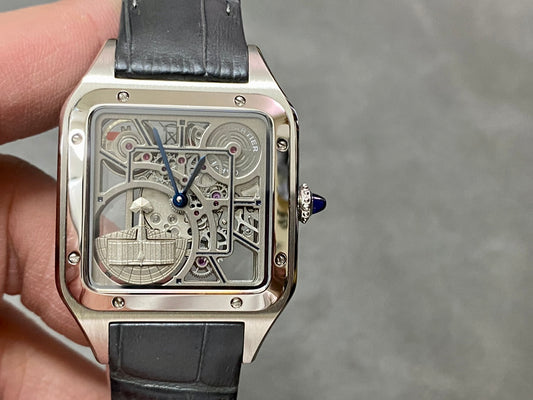 artier Santos-Dumont Skeleton “Reve de Plume / Aventurine / Limited Art Motif” (Aftermarket / Special Dial)