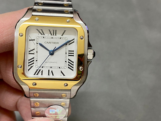 🔥👑 Cartier Santos (bicolor acero & oro amarillo)