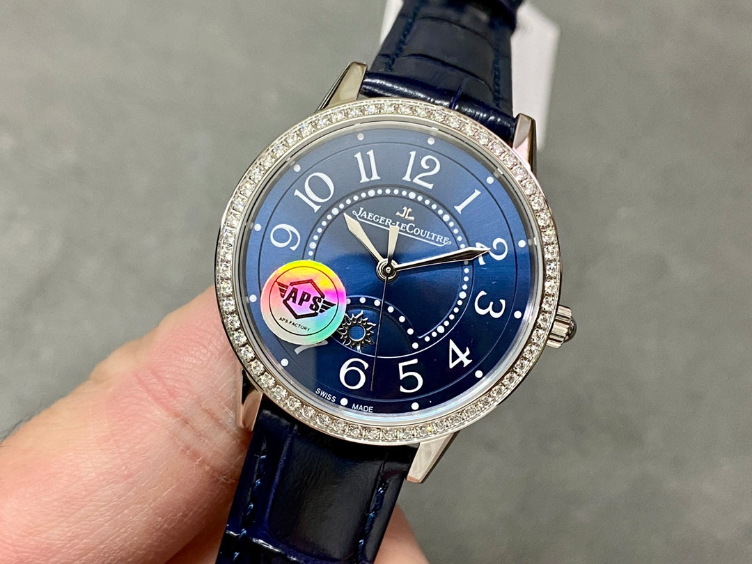 💙💎 Jaeger-LeCoultre Rendez-Vous Night & Day – Esfera azul con diamantes