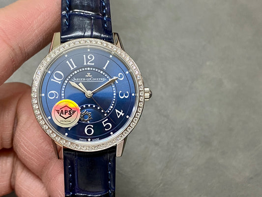 💙💎 Jaeger-LeCoultre Rendez-Vous Night & Day – Esfera azul con diamantes