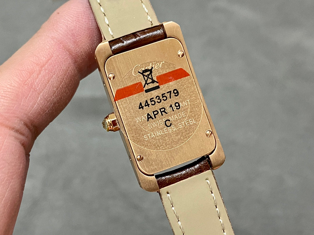 💎👑 Cartier Tank Américaine (oro rosa con diamantes)