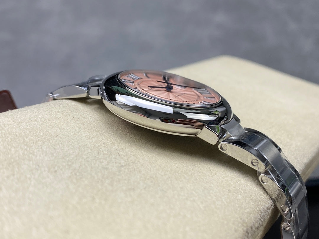 Cartier Ballon Bleu de Cartier 33mm Automatic (acero, esfera rosada / salmón)
