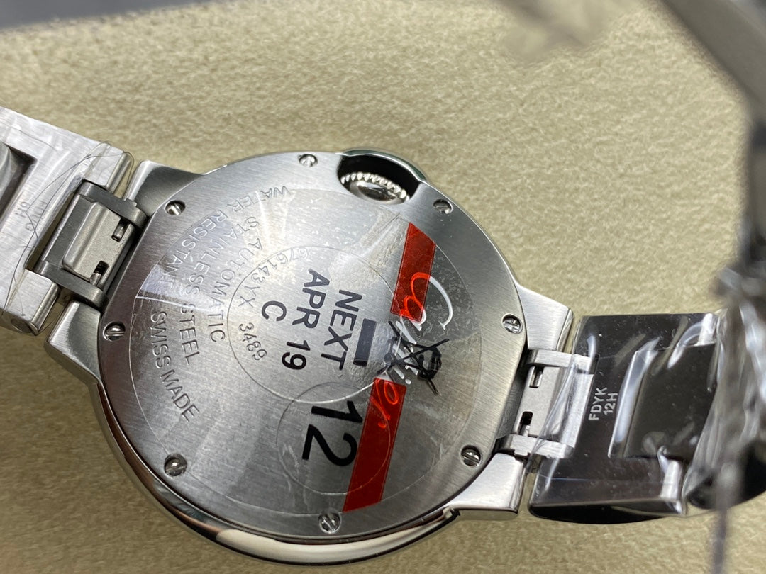 Cartier Ballon Bleu de Cartier 33mm Automatic (acero, esfera rosada / salmón)