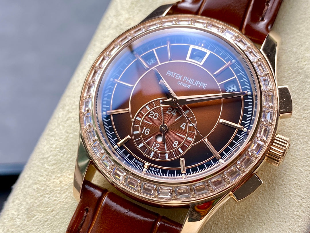 Patek Philippe World Time Chronograph Ref. 5930R-001 (versión personalizada con bisel engastado)