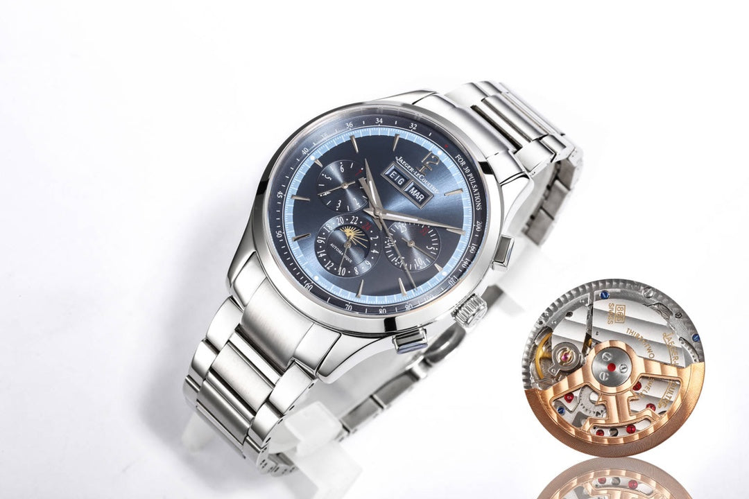 🔵⚙️ Jaeger-LeCoultre Master Control Chronograph Calendar – versión acero con brazalete