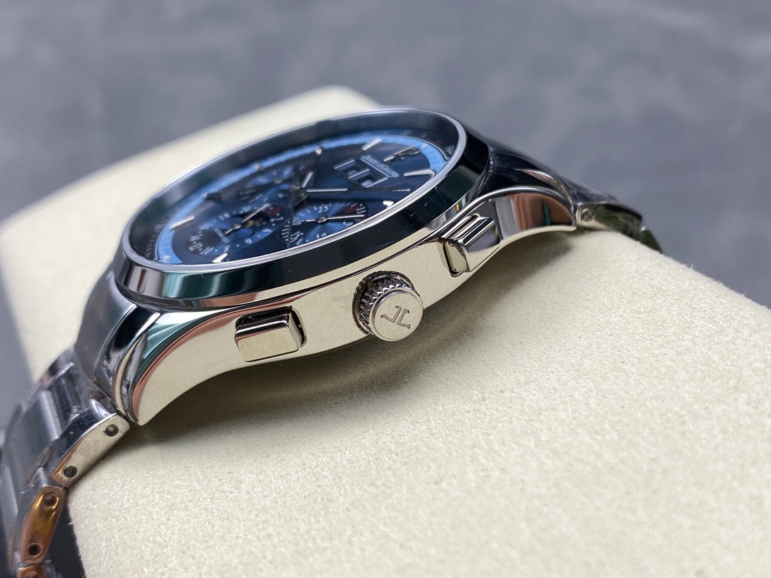 🔵🕰️ Jaeger-LeCoultre Master Control Chronograph Calendar (acero, esfera azul)