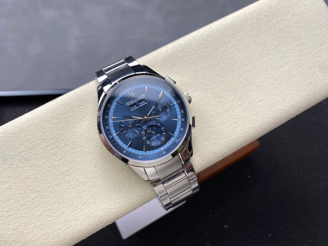 🔵🕰️ Jaeger-LeCoultre Master Control Chronograph Calendar (acero, esfera azul)