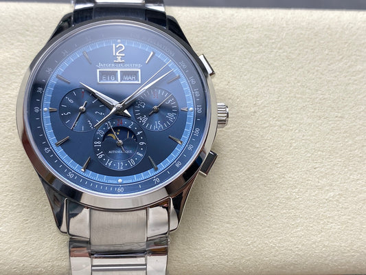 🔵🕰️ Jaeger-LeCoultre Master Control Chronograph Calendar (acero, esfera azul)