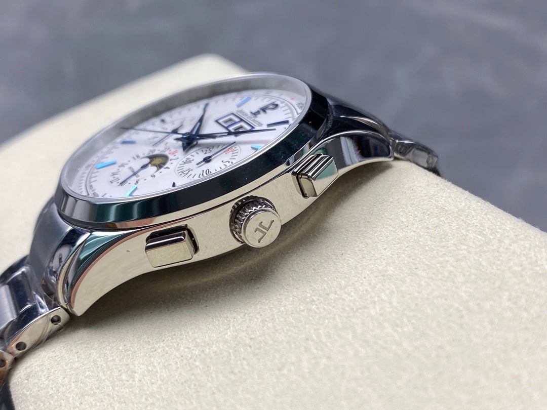 🕰️🌙 Jaeger-LeCoultre Master Control Chronograph Calendar (acero, esfera plateada)
