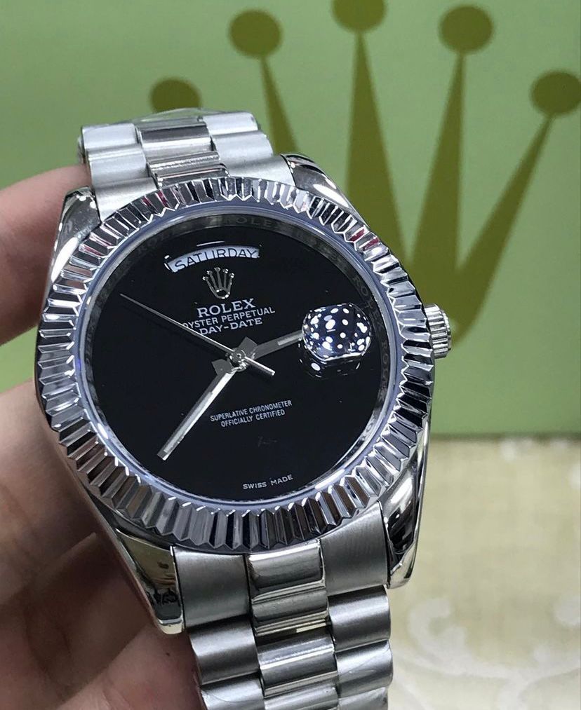 Rolex roma black and gray