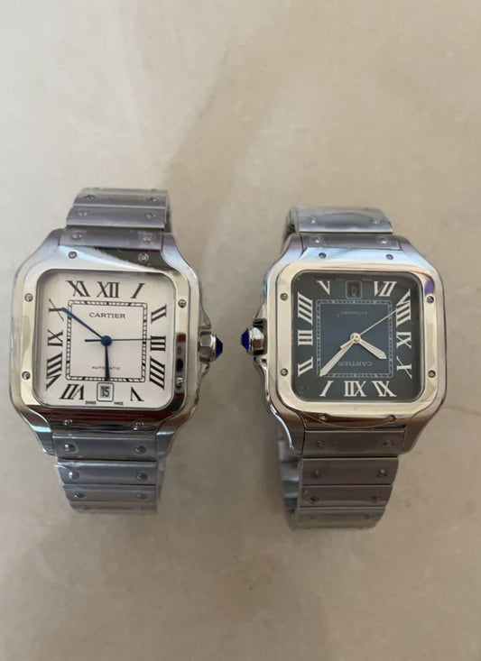 Cartier Acero Silver and Siver Black