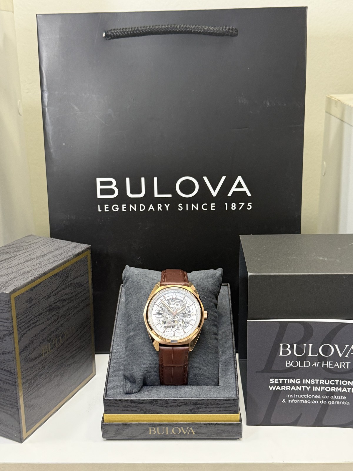 Bulova Skeleton Automático Oro Rosa — foto 2